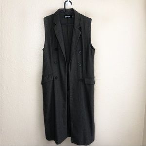 Do+Be Green Sleeveless Trench Vest
